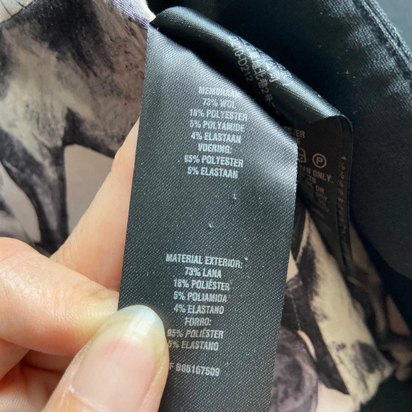 Ted Baker London Black fitted tailored one button wool blend blazer  Sz 1 - Picture 9 of 12